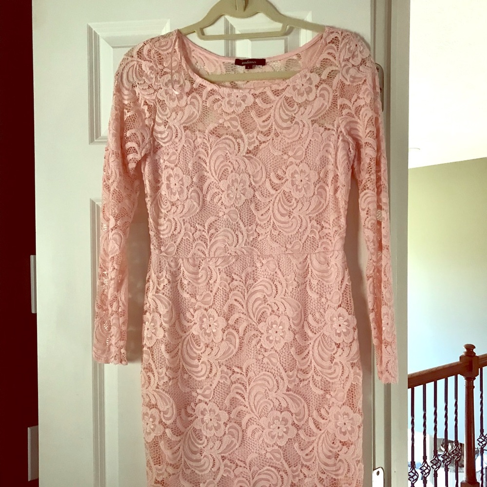 Pink lace dress only worn for a few hours